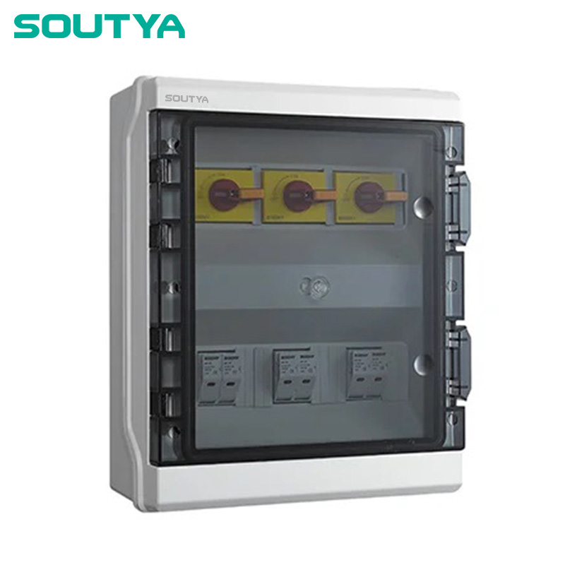 DC Isolator Box IP65 Clausura tribus chordis cum Fuse